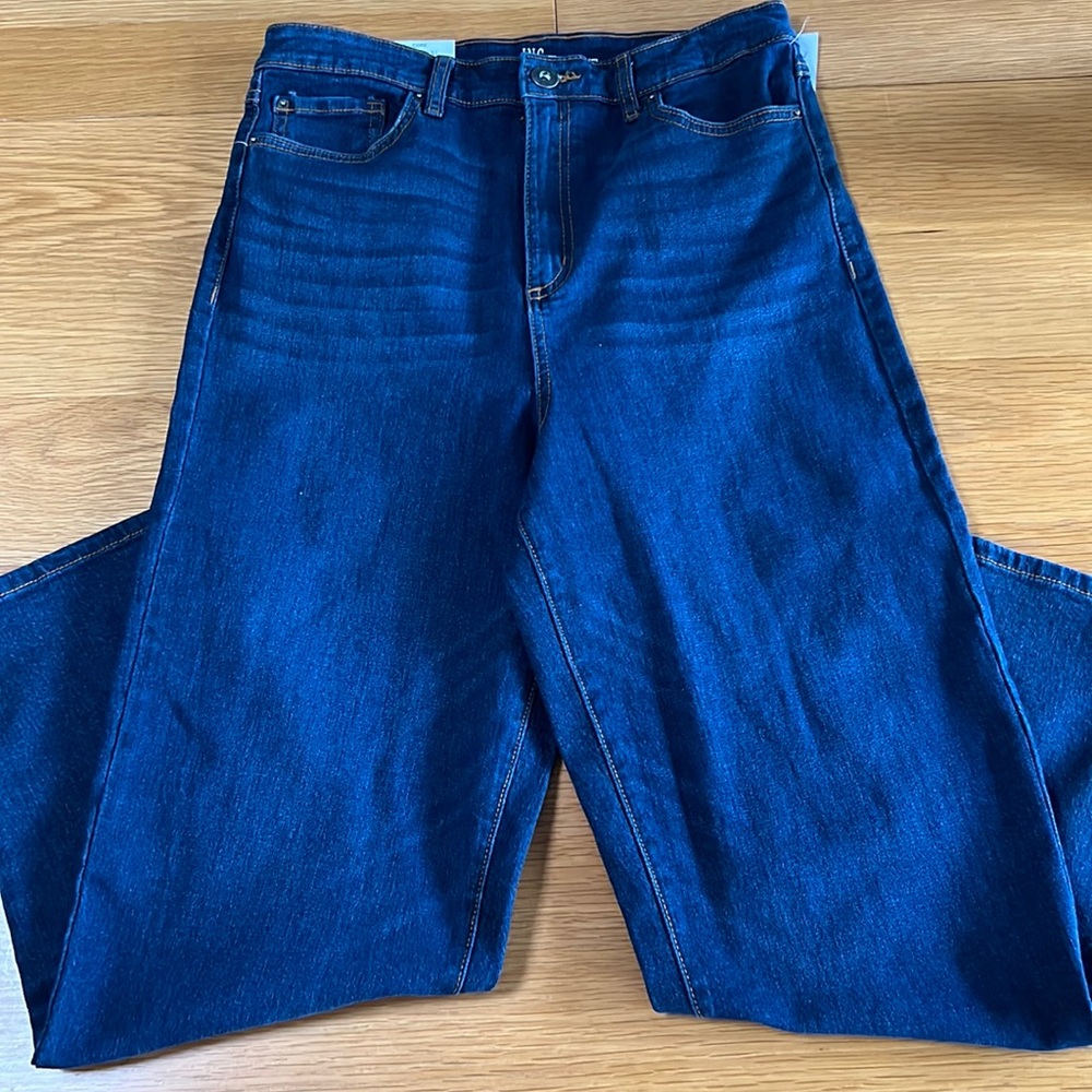 INC CORE Denim Straight High Rise DK Cotton Indigo Jeans 8/29